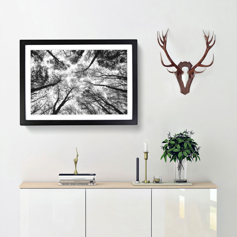 Vaulted Tree Branches - Picture Frame Painting Print, 45cm H x 63cm W x 2cm D, Black Framed