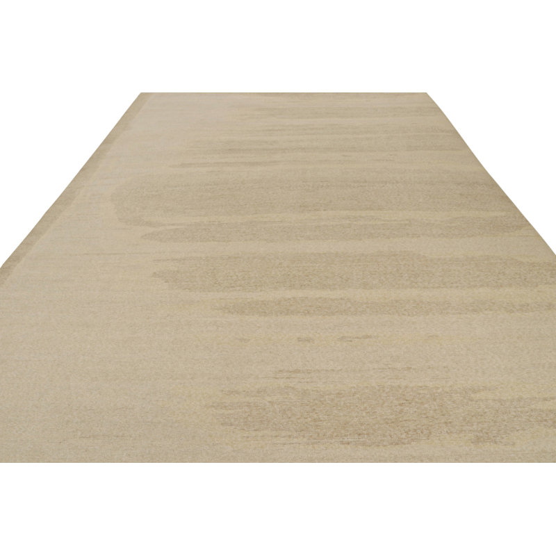 Distressed Homage Hand Knotted Wool Animal Print Area Rug, Runner 3' x 8'