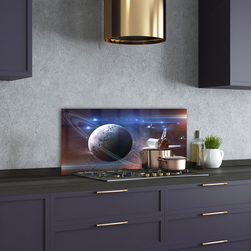 50cm W x 100cm L Glass Peel and Stick Panel