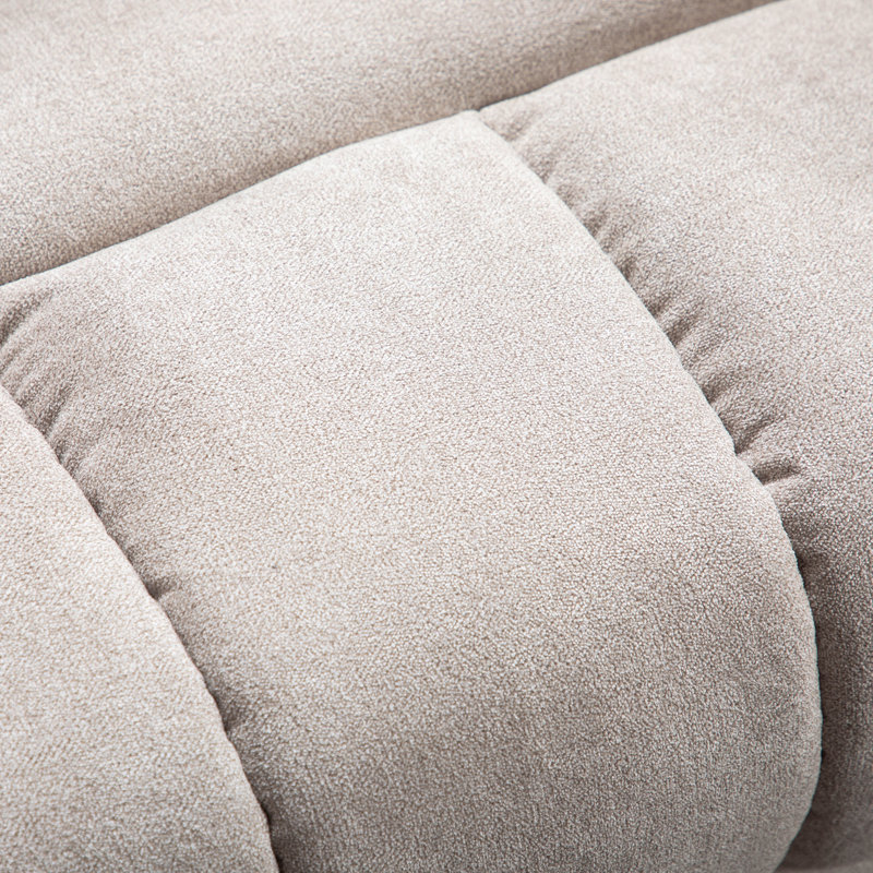 Leonnel Upholstered Recliner, Light Grey