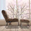 Fauteuil de massage en velours avec repose-pieds Trule