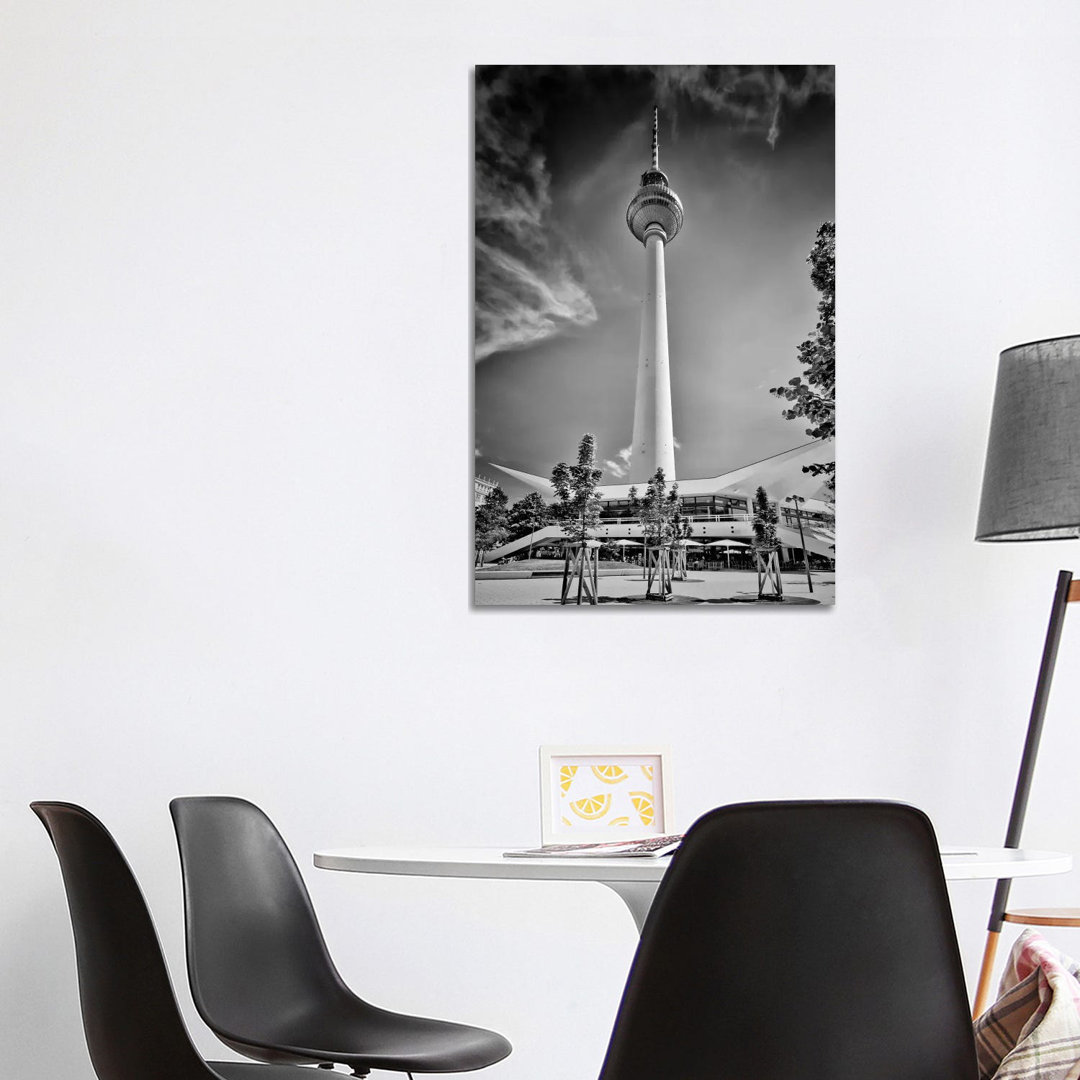 Berlin Television Tower by Melanie Viola - Wrapped Canvas Print