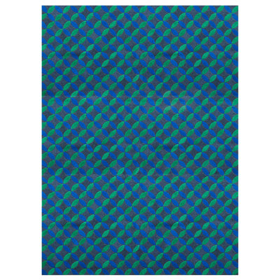 Aladdin Geometric Area Rug in Blue