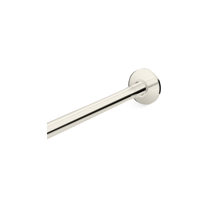 Expanse Curved Shower Rod - Transitional Design, Polished Nickel