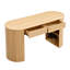 Bureau d'écriture en bois avec 2 tiroirs et base demi-cylindre Keaton