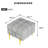 Scratch Leather Entryway Storage - 22 Inches, Gray With Golden Stainless Steel Legs, Pet- 22" Bench Legs-2012848686