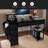 47" Computer Desk With Power Outlet,Writing Desk With 7 Fabric Drawers,Vanity Table Drawers And Large Side Pocket-942265840