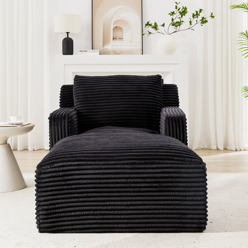 Méridienne intérieure simple, revêtement en velours côtelé moderne, aucun assemblage requis, canapé-lit confortable pour le salon, le bureau, l’appartement