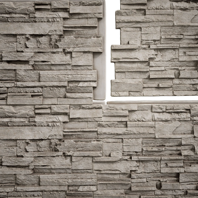 Panneau de faux pierre EverStone Cascade, l 48 5/8 po x H 24 3/4 po x P 1 1/4 po, couleur sable du désert, Sable du désert