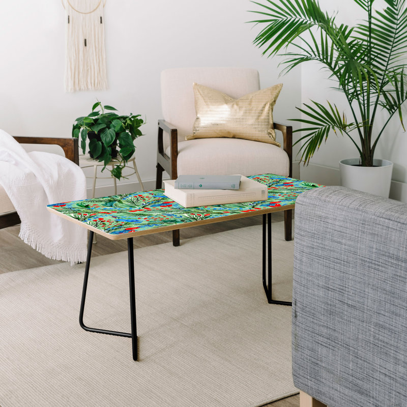 Table basse winter floral, Noir