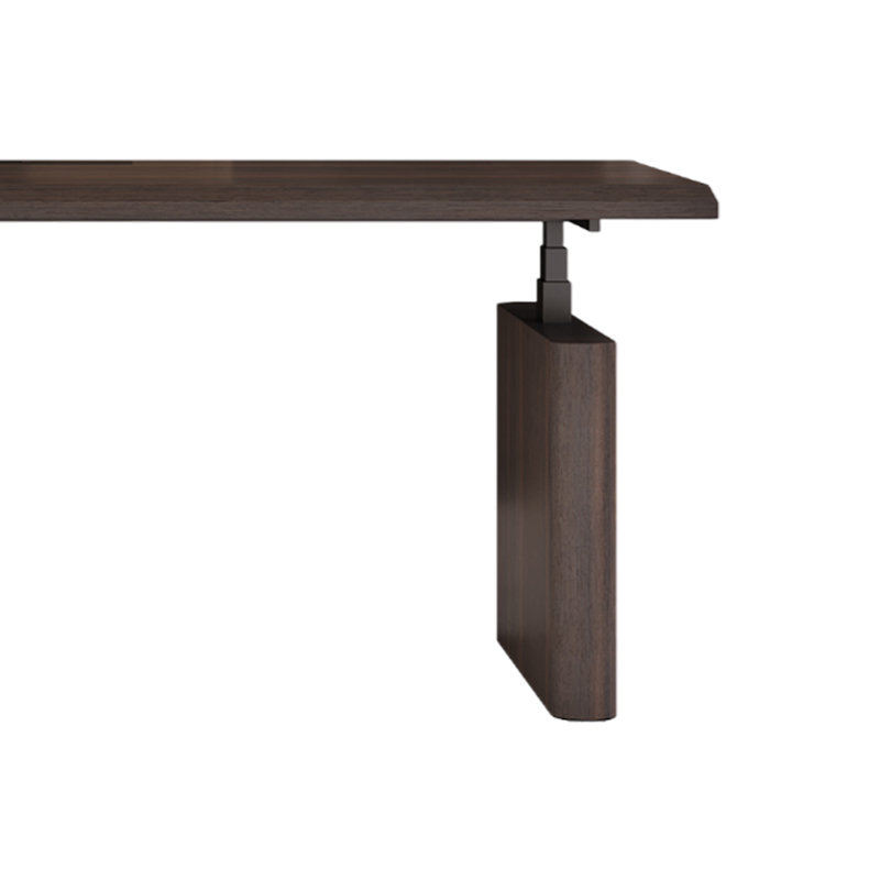Height-adjustable desk computer table, 52.76" H x 62.99" W x 25.59" D, Brown