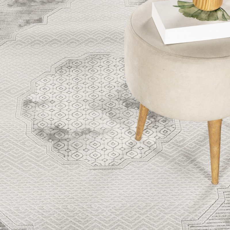 Tapis en polyester résistant aux taches, de conception contemporaine, à circulation élevée