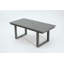 Ensemble de salle à manger d'extérieur en PEHD - Table de patio rectangulaire toutes saisons avec trou pour parasol et 4 chaises sans accoudoirs-768181079