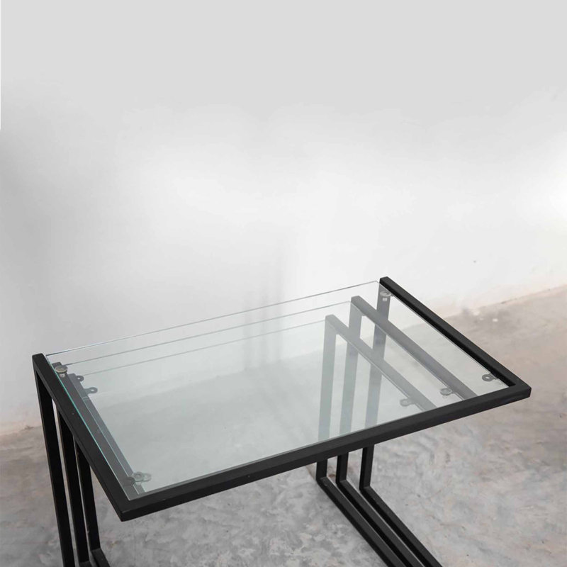 Micaya Glass Top Nesting Tables