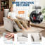 Fauteuil inclinable électrique, pivotant, inclinable avec port de charge, accoudoirs à double couche et poche latérale, revêtement en chenille-1919636585