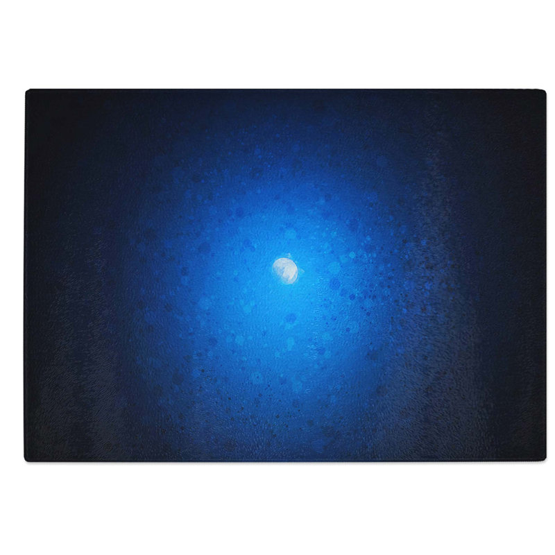 Glass Half Moon in Abstract Chopping Board, 28.5 cm W x 20 cm L