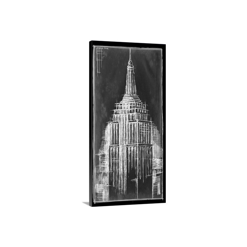 « blueprint empire state » par éthan harper, impression, Toile, H 24 po x l 12 po x P 1,5 po