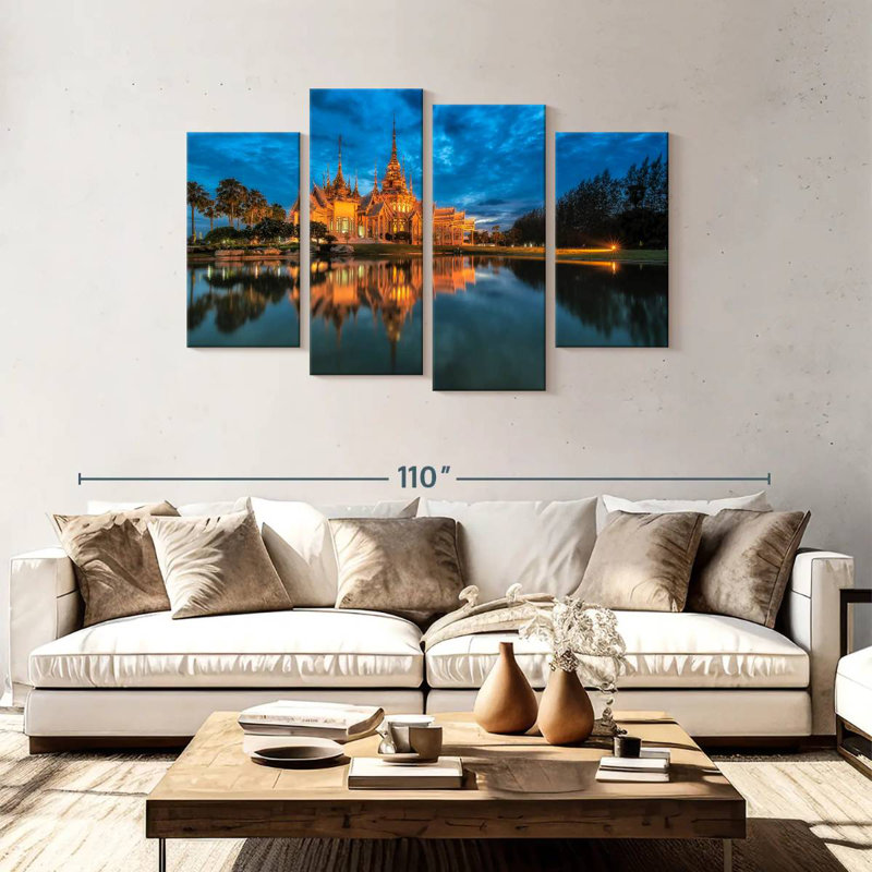 Lilie Wat Luang Phor Toh, H 48 po x l 75 po