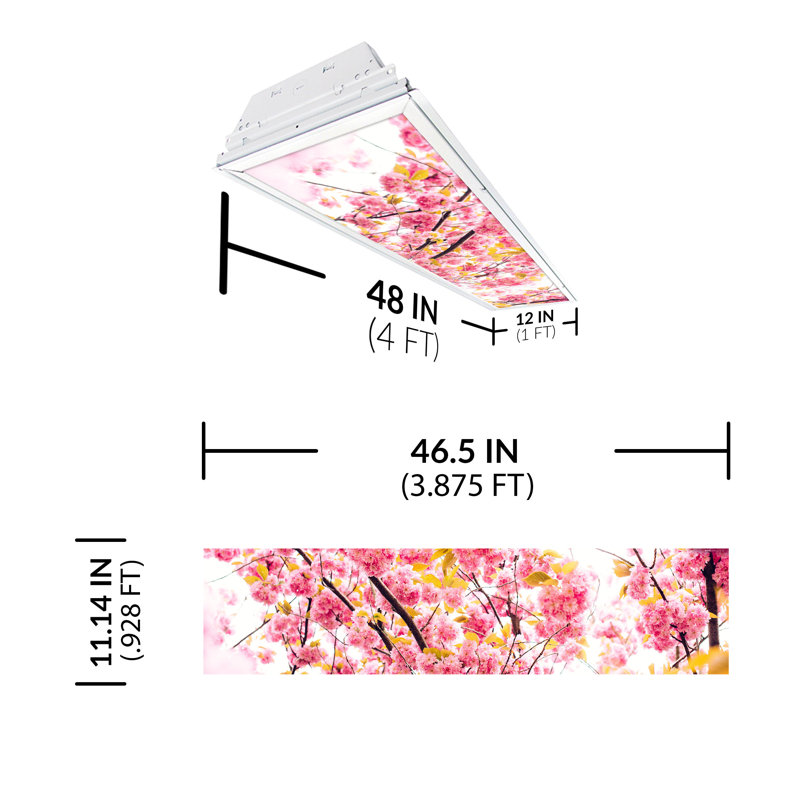 Flower Rectangle Fixture Component Ceiling Light