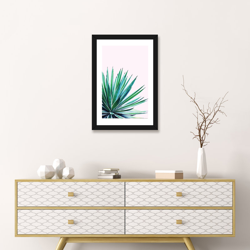 « agave love »-impression sur l’image, H 24 po x l 16 po x P 1 po, Cadre noir