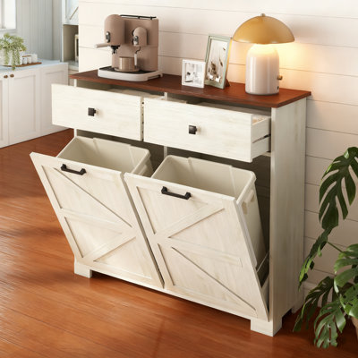 Armoire poubelle Farmhouse Double Tilt-Out