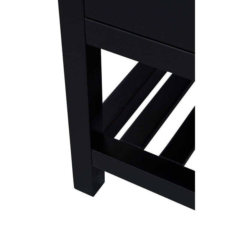 Elizabeth 60'' W Double Vanity, Black Onyx/Brushed Gold, Carrara White Marble