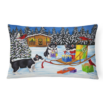  Coussin intérieur / extérieur Christmas Husky