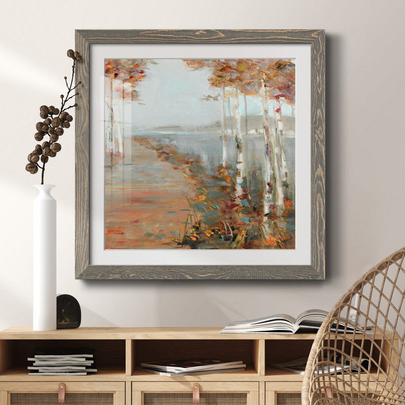 Welcome Autumn - peinture encadrée, Cadre gris, H 31,5 po x l 31,5 po x P 1,5 po