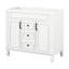 Base de meuble-lavabo moderne de 36 po Sutton avec fabrication en bois massif et en panneau de fibres à densité moyenne (lavabo non inclus)-123512867