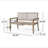 Outdoor Wicker And Acacia Wood Loveseat