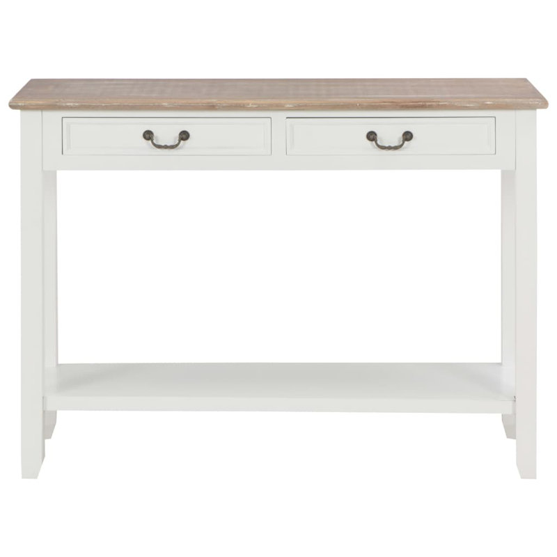 Raymond 110cm Console Table, White, Brown