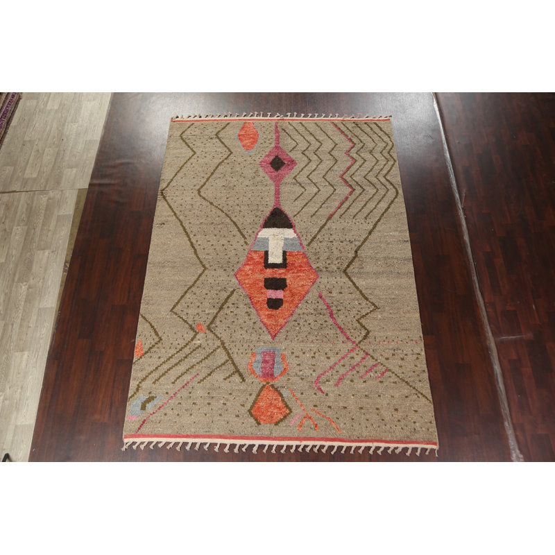 Tapis marocain en laine noué à la main 8 x 11