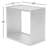 Etienne Aluminum Tray Top End Table with Storage