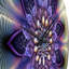 Horloge murale cosmique mandala cosmique mauve en métal VI-93379698