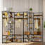 Benjahmin Adjustable Industrial Hall Tree Coat Rack Stand With Shoe Storage Shelves