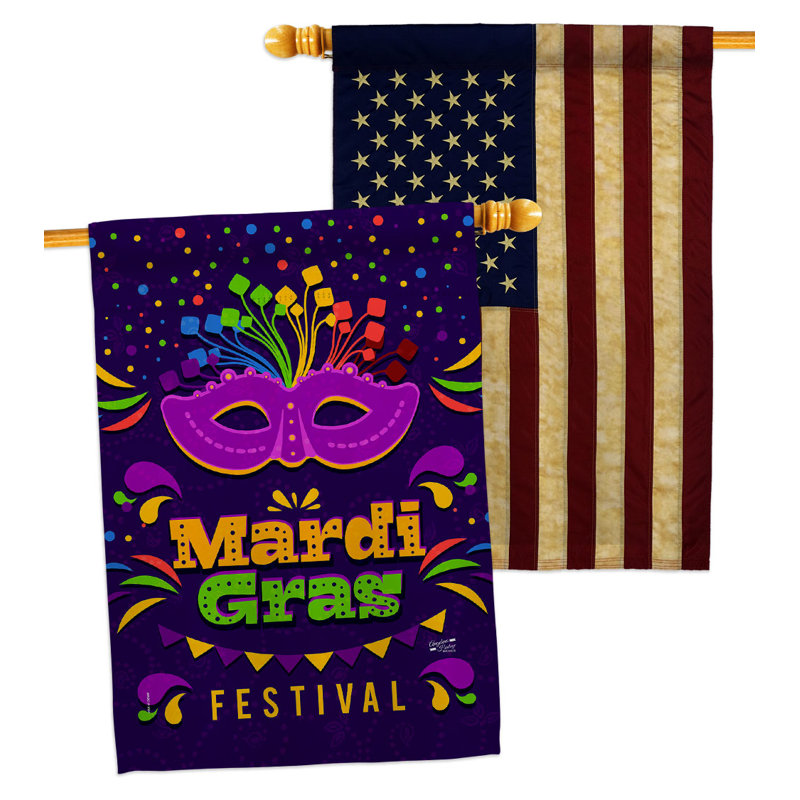 Drapeau de maison à 2 côtés en polyester / mélange de polyester 40 x 28 po