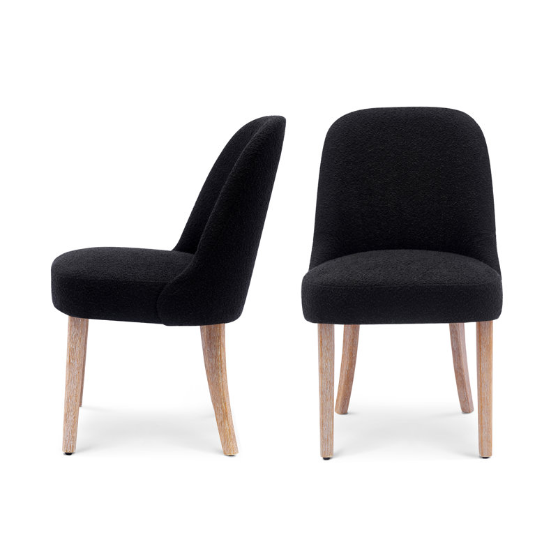 19.5'' H Upholstered Side Chair, Black, 2