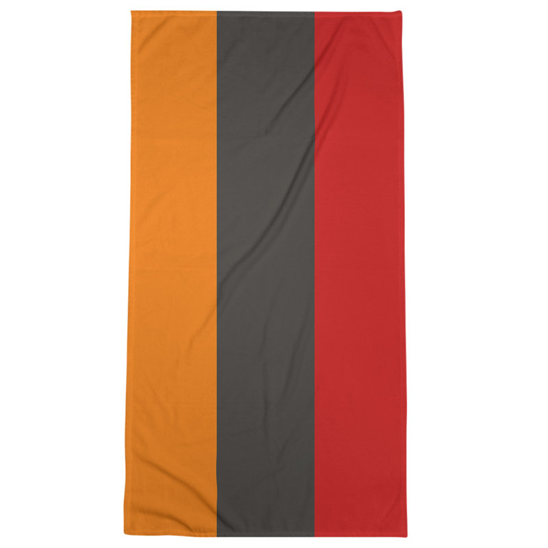 Beach Towel, Orange/Red/Black