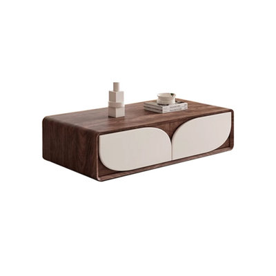 Walnut Solid Wood Rectangular Coffee Table