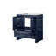 Meuble-lavabo bleu marine 30 po X P 20 po D, avec plateau en marbre de culture