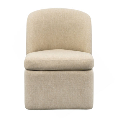 Lyra Dining Chair With Castors, Taupe