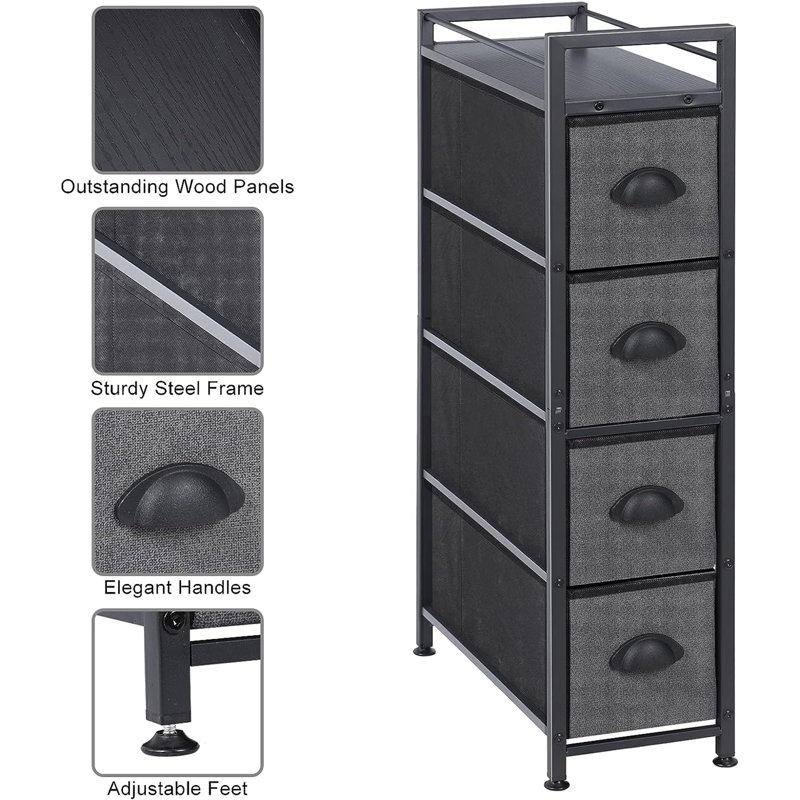 Rebrilliant Madux 4 Drawer Storage Drawer | Wayfair