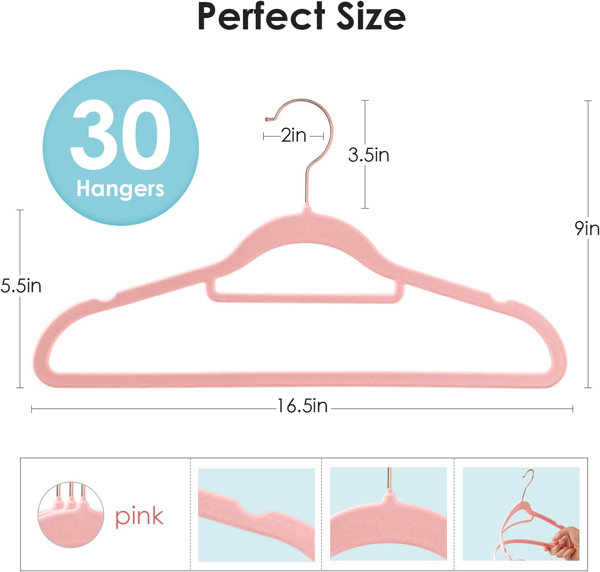 Rebrilliant Aloysious Velvet Non-Slip Standard Hanger for