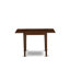 L'ensemble de table de cuisine 3 pièces contient une table de salle à manger rectangulaire avec Dropleaf et 2 chaises de salle à manger Parson en tissu de café, acajou-1440201862-1439909322-1439909321