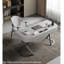 Bureau d'écriture italien minimaliste avec base en métal-110898694-110898695