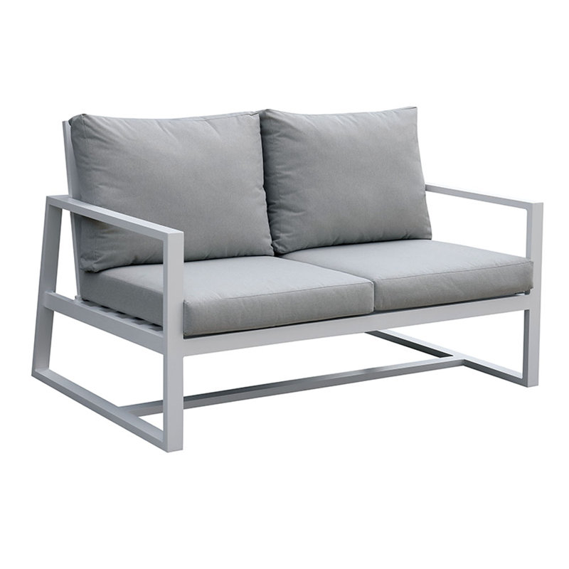 Causeuse d'extérieur avec coussins 35,86 po Fausta, Beige