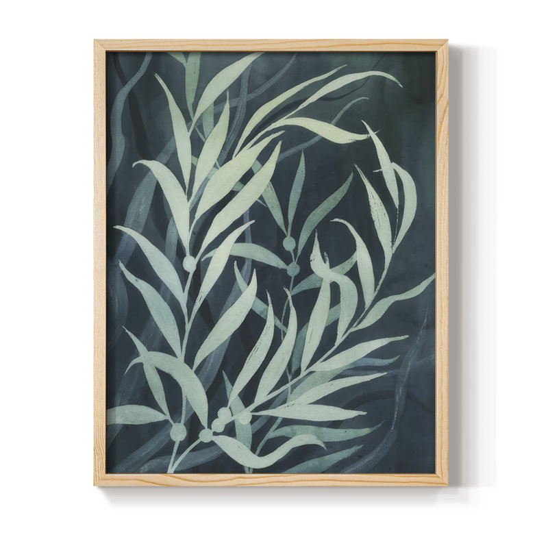 Deep Blue Forest I, reproduction encadrée - bois massif, Naturel, H 30 po x l 24 po