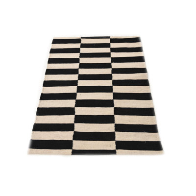 Tapis noir et blanc Jessen