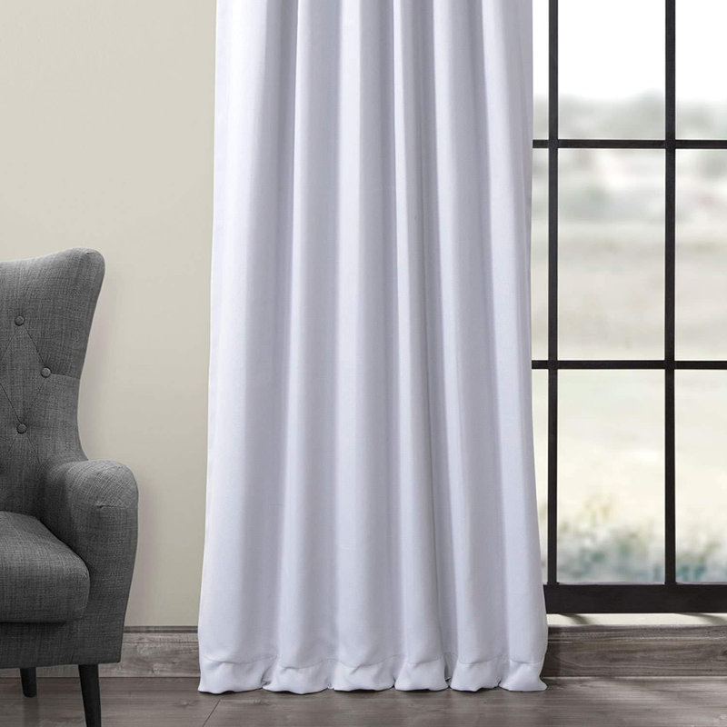 Betria 50" W Polyester Room Darkening Single Panel Curtain, 50" W x 96" L, Fog Gray