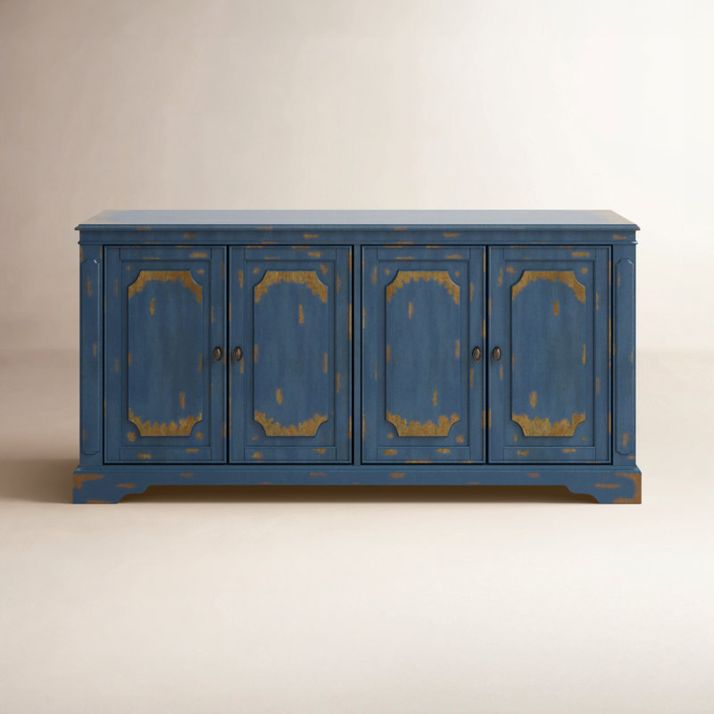Dalgard TV Stand, Blue, 32"H x 65"W x 16"D
